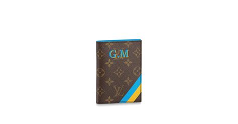 Personalised Canvas Mon Monogram Passport Cover .